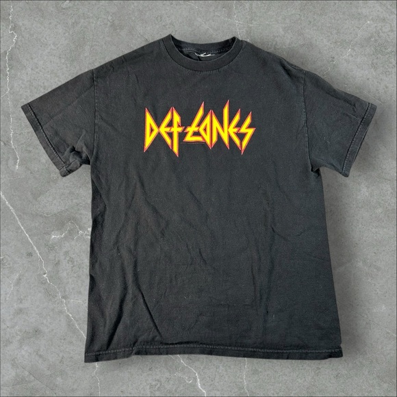 Vintage Deftones Shirt Mens Medium Black Def Leppard Parody...